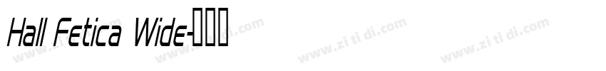 Hall Fetica Wide字体转换